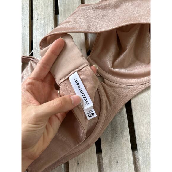 NWOT Torrid Curve Unlined Demi Glossy Mesh Ballet Back Bra - Picture 7 of 8